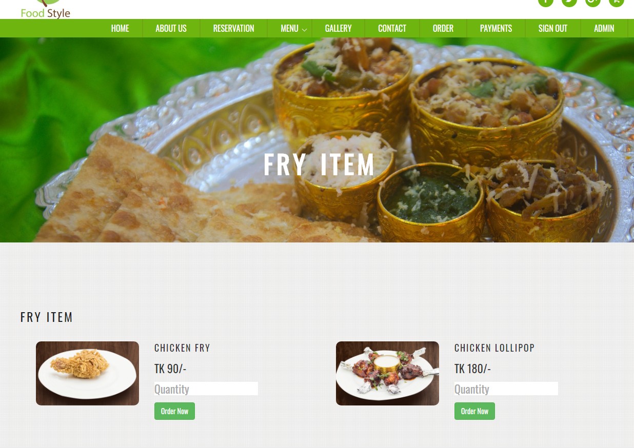 Online Food PHP website and mobile app