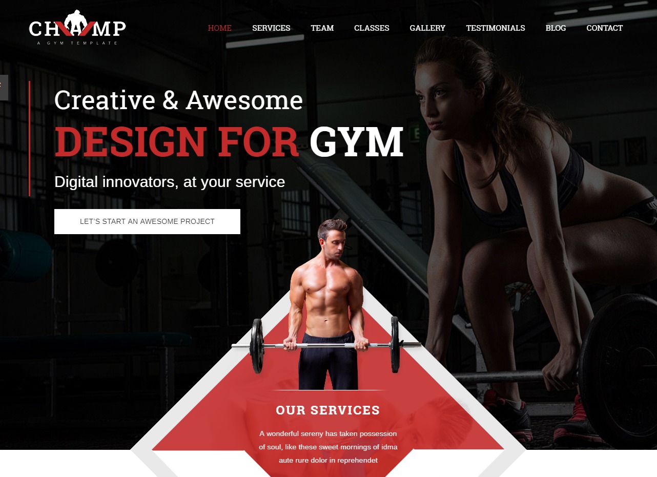 Create attractive fitness, sports, gym, workout website for 50 CodeClerks