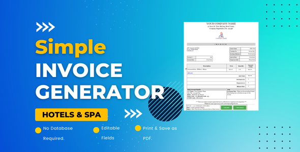 Simple Invoice Generator for your Business