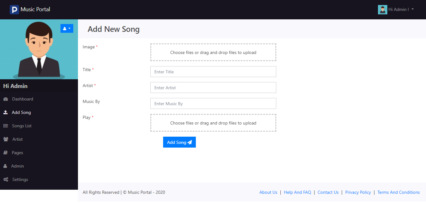 Music Portal Mp3 Listen & Downloading php Script with Admin Panel for