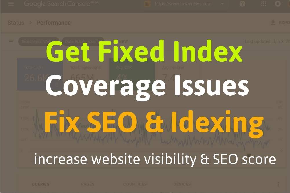 I will fix index coverage errors in google search console for wordpress website