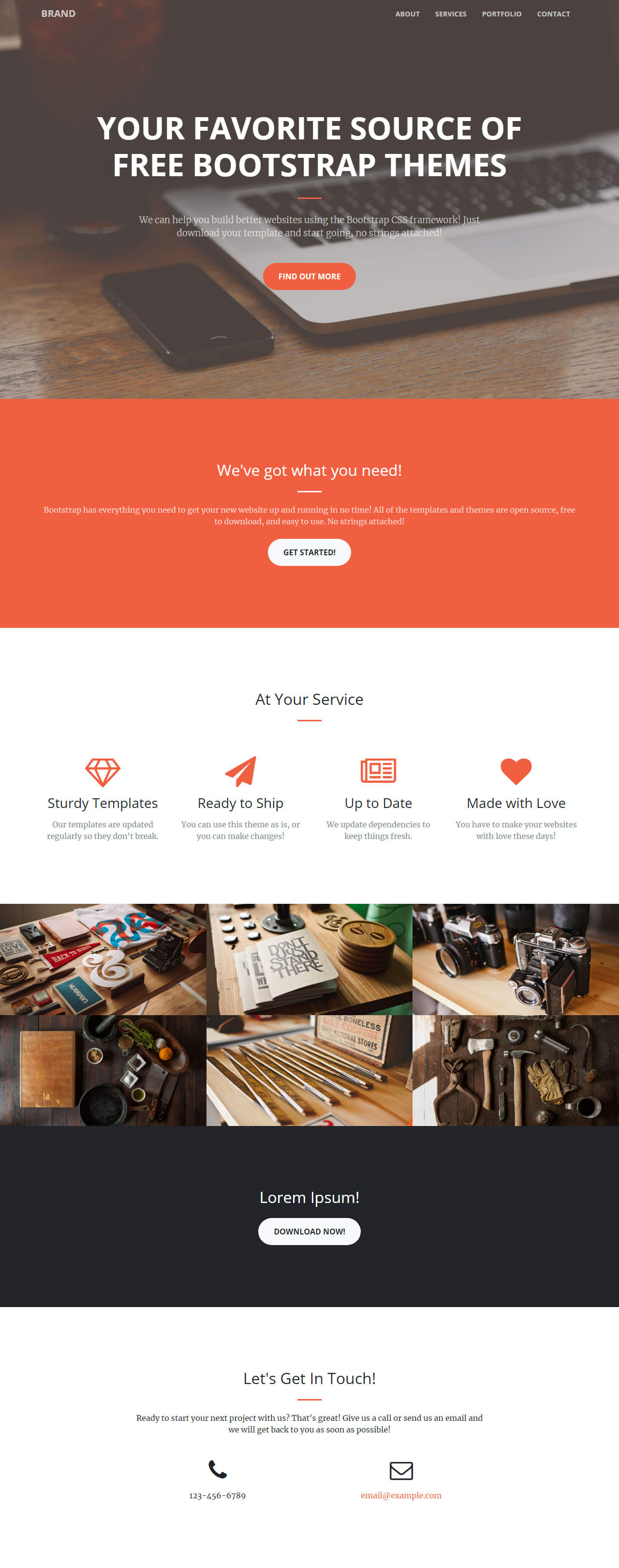Design responsive bootstrap landing page