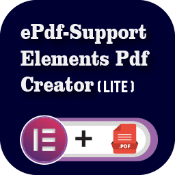 ePdf-Support Elements Pdf Creator Addon For Elementor