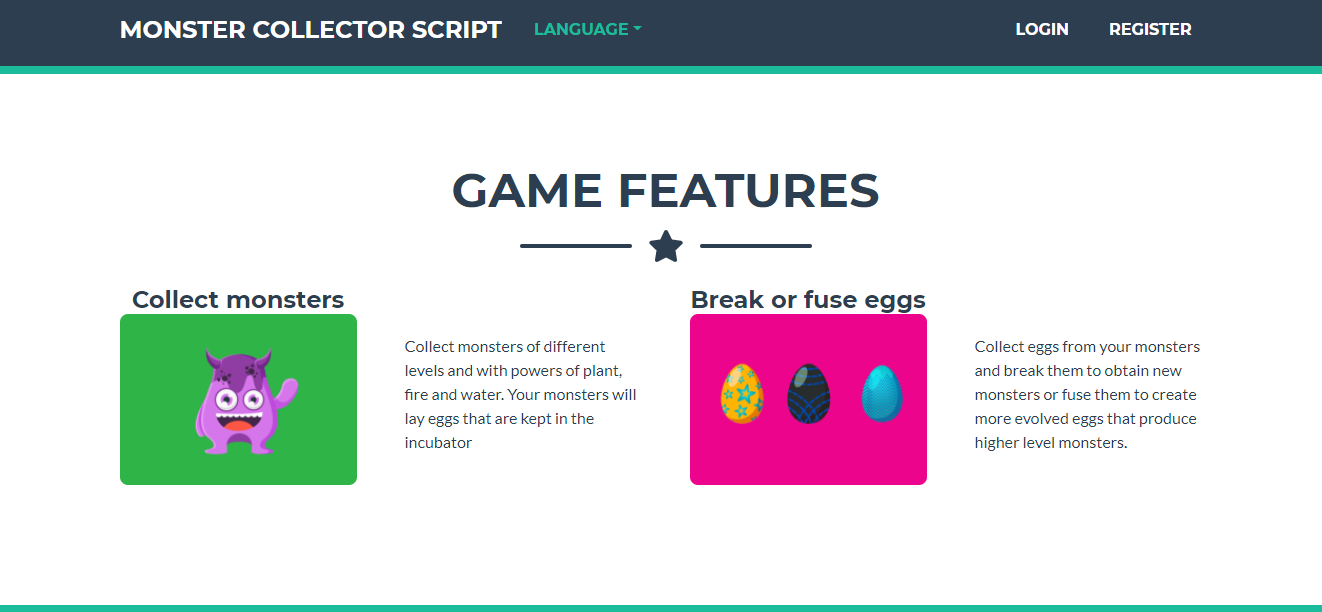 Monster Collector Browser Game Php Script