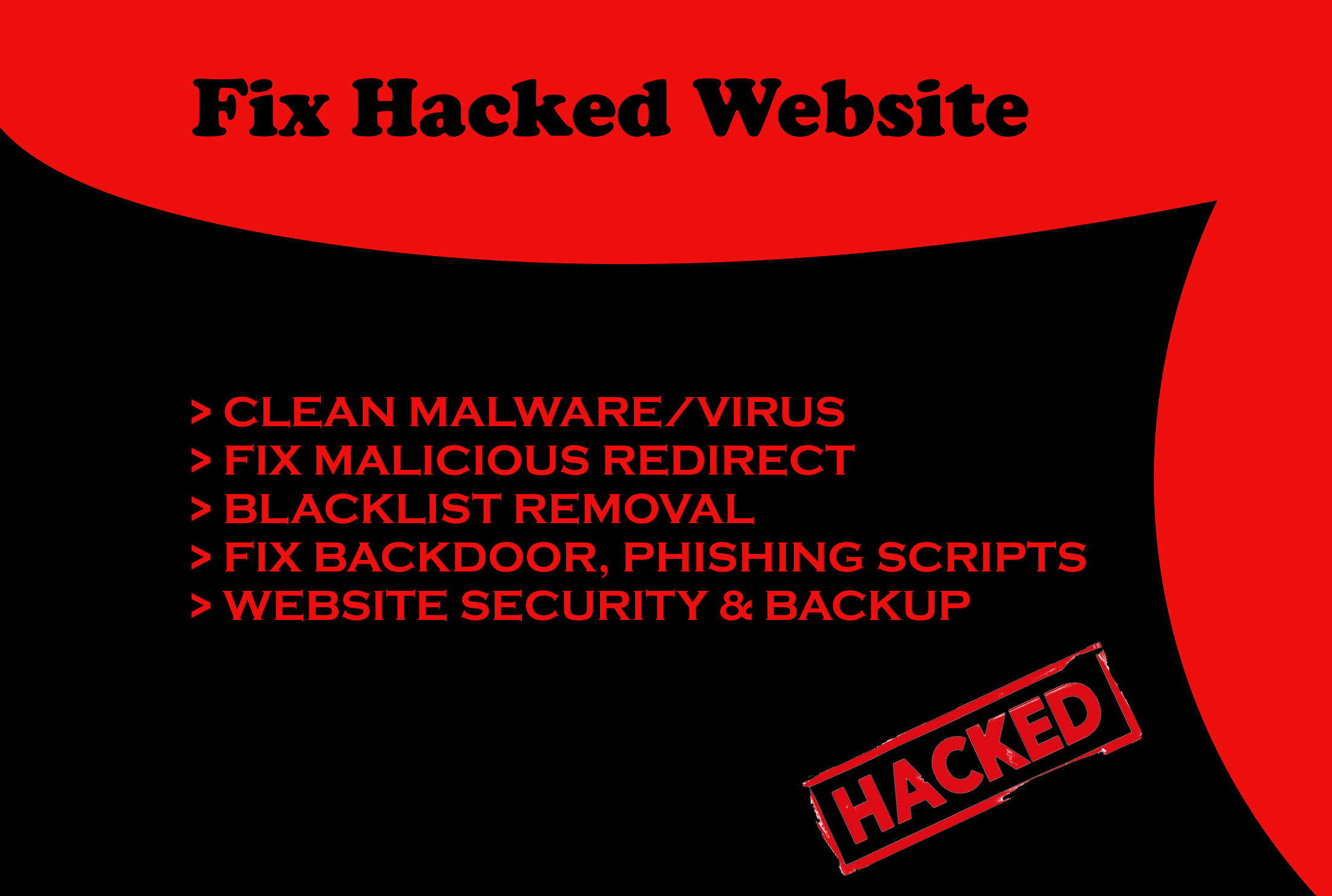 Remove malware and fix hacked websites and security