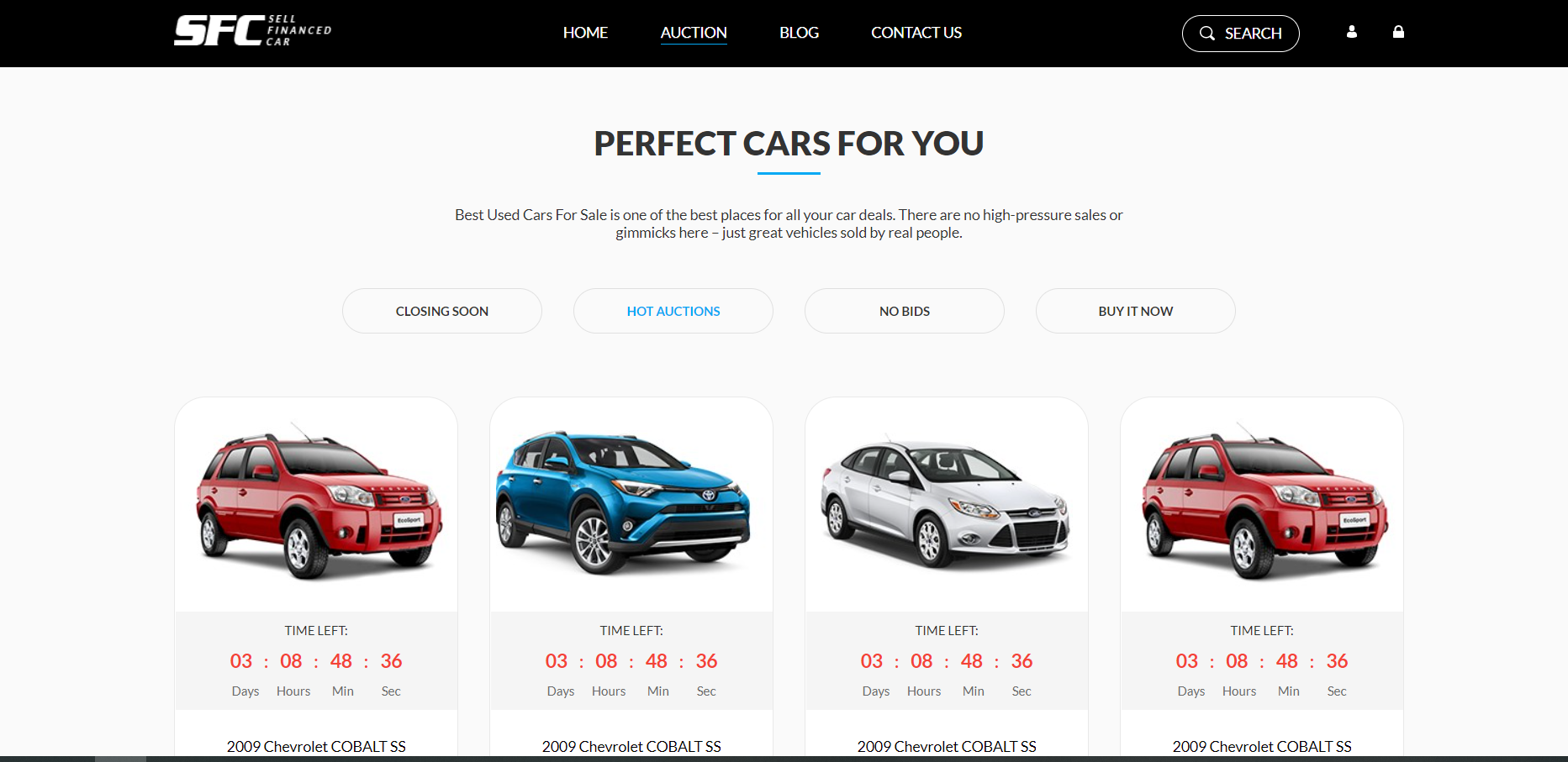 HTML Theme for Selling Cars made with CSS, HTML, JAVASCRIPT