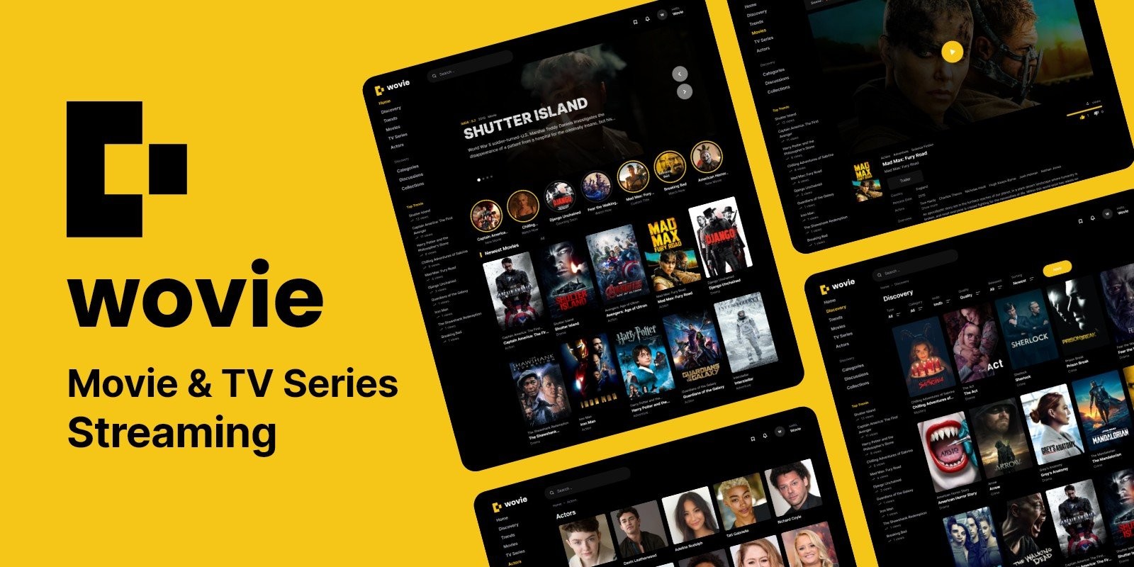 Wovie – Movie and TV Series Streaming Platform Script