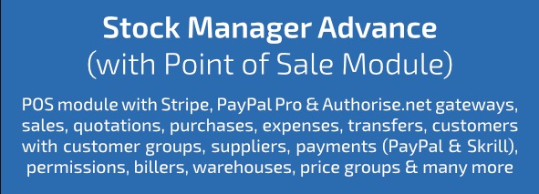 Stock Manager Advance with Point of Sale Module Lifetime license for Single Active