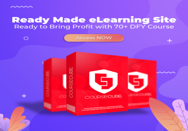 Ready Made eLearning SIte with 70+ DFY eCourse
