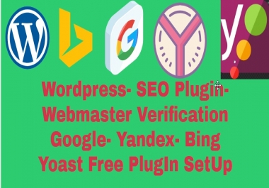 Yoast SEO- Webmaster Verification for Google,  Bing,  Yandex