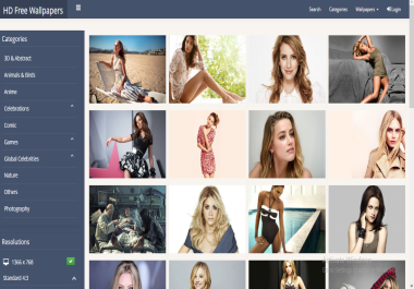 Create Free earning Photo galley,  Wallpaper Website Script with free Logo
