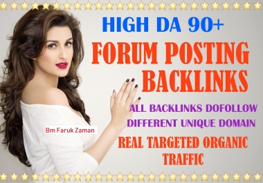 15 Niche related Forum Posting Backlinks. DA will be 50+