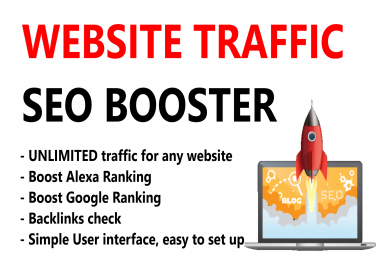Website Traffic Booster software,  No proxies needed Generate Unlimited Traffic for any url