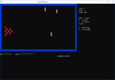 Simple Space shooter game made with C +