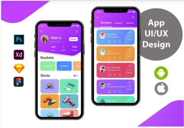design ui and ux for your mobile app using psd or xd