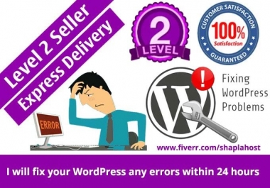 I Fix all Wordpress Website Issues Or Errors In 12h And Customize Themes Too
