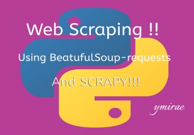 web scraping using beautifulsoup and scrapy