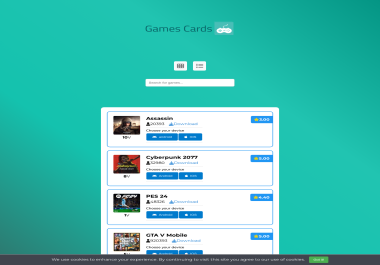 Games Landing Page CPA Mobile download Games - instantly