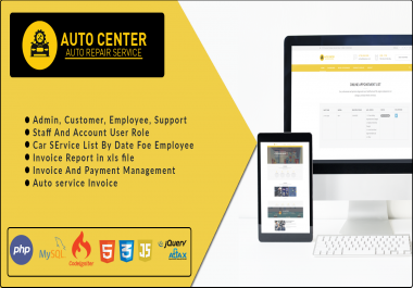 Auto Garage System With manage customers schedule,  invoice,  monthly expenses and reports.