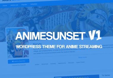 AnimeSunset WordPress Theme Streaming