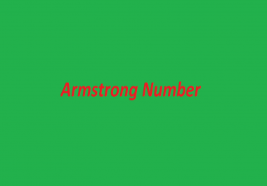 Armstrong Number in C language with Simple and Easy Coding