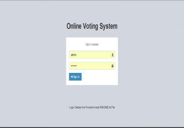 Online voting system created with PHP language