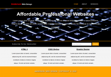 Make affordable and professional website using HTML and CSS