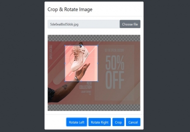 Crop and Rotate image php codeigniter