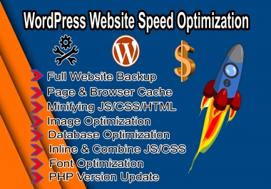 I Will Do WordPress Website Speed Optimization within 24 hours