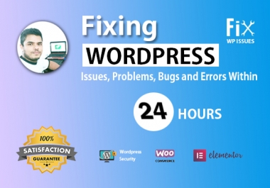 I will fix wordpress issues,  wordpress website or errors
