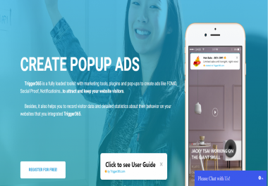 Create ads of popup for your website - Marketing Tool