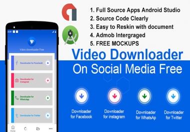 instagram video downloader source app android with admob