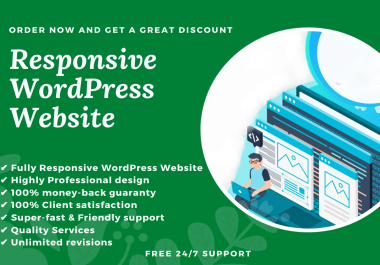 I will build responsive WordPress website design for your business