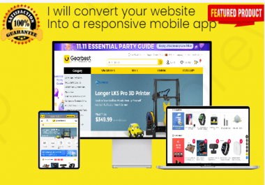 I will convert your websites/ blogs into responsive smart android mobile apps.