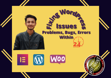 I will fix WordPress issues,  WordPress website errors or Problems