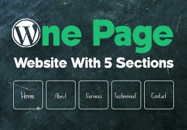 Single Page WordPress Website Blog,  Portfolio,  Ecommerce