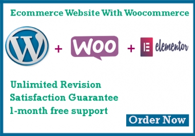 I will build wordpress website,  ecommerce website with woocommerce