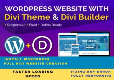 I will design divi wordpress website using divi builder or theme