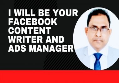 I will be your facebook,  twitter,  linkedin content writer and ads manager