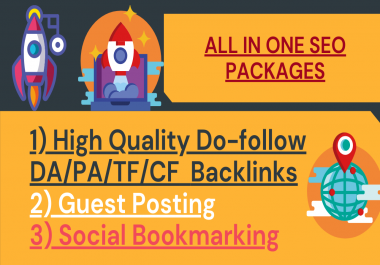 100 High Quality DA, PA,  Do-follow Backlinks setup for Boost Your Site
