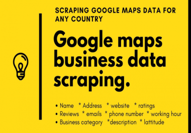 I will do b2b leads,  google map scraping,  lead generation