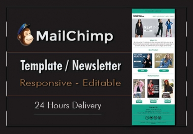 I will create editable HTML email template/ Newsletter