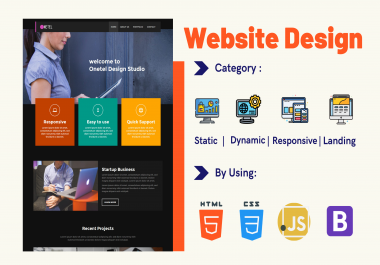 I will do web design and create modern responsive website or landing page