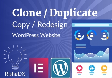 I will do clone duplicate redesign wordpress website