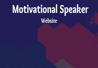 I will develop a public,  motivational speaker website