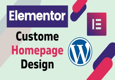 I will design awesome custom homepage design with elementor