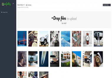 I will give you an amazing jquery UI sortable Drag & Drop Photo album