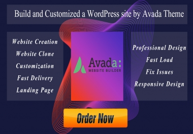 I'll create a professional wordpress site using the Avada theme