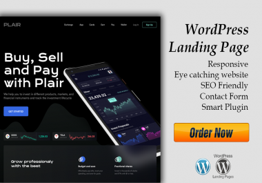 I'll create a WordPress landing page that is both responsive and user-friendly