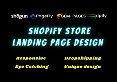I will design shopify ecommerce website